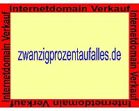 zwanzigprozentaufalles.de, diese  Domain ( Internet ) steht zum Verkauf!